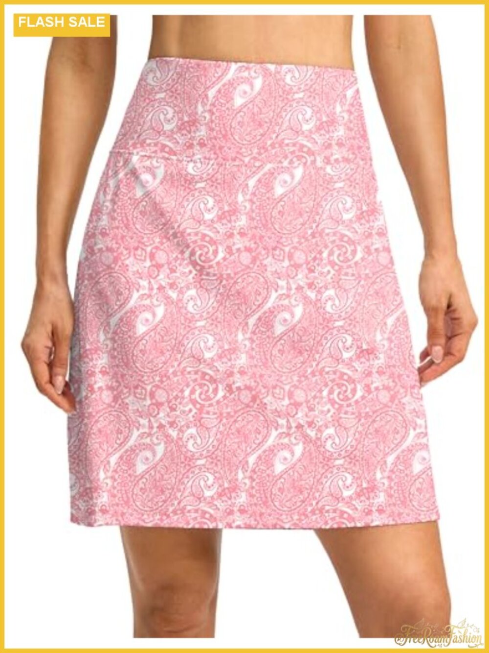 19" Knee Length High Waist Skort with Pockets Golf Athletic Tennis